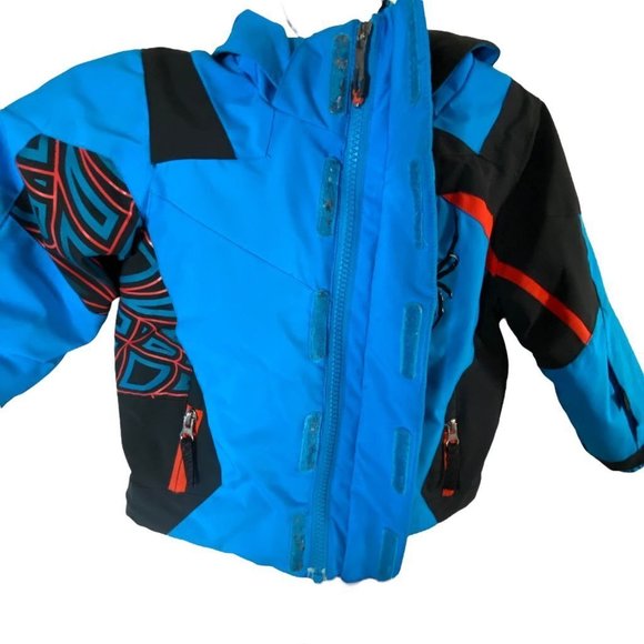 Spyder Challenger Boys‎ Blue Insulated Ski Jacket Winter Size 2 - Picture 3 of 16